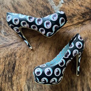 IRON FIST One Eyed Wanda Emo Goth Punk POP Maximalist Platform Heels Size 41